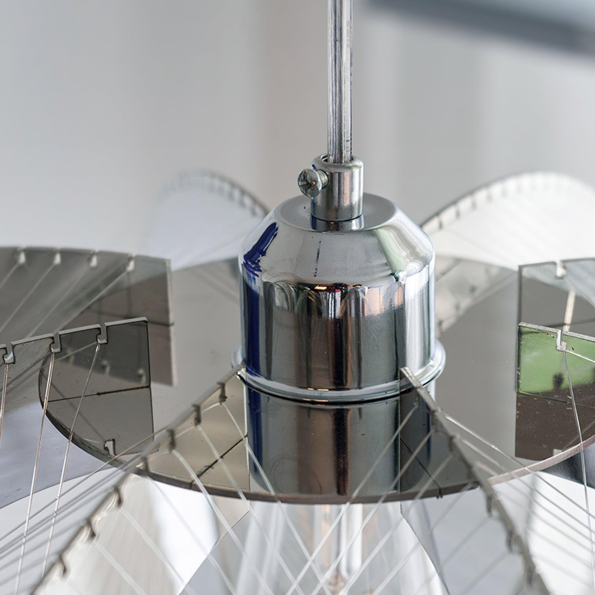 Modern Chrome Abstract Stainless Steel Pendant Light with Fishing Line Design