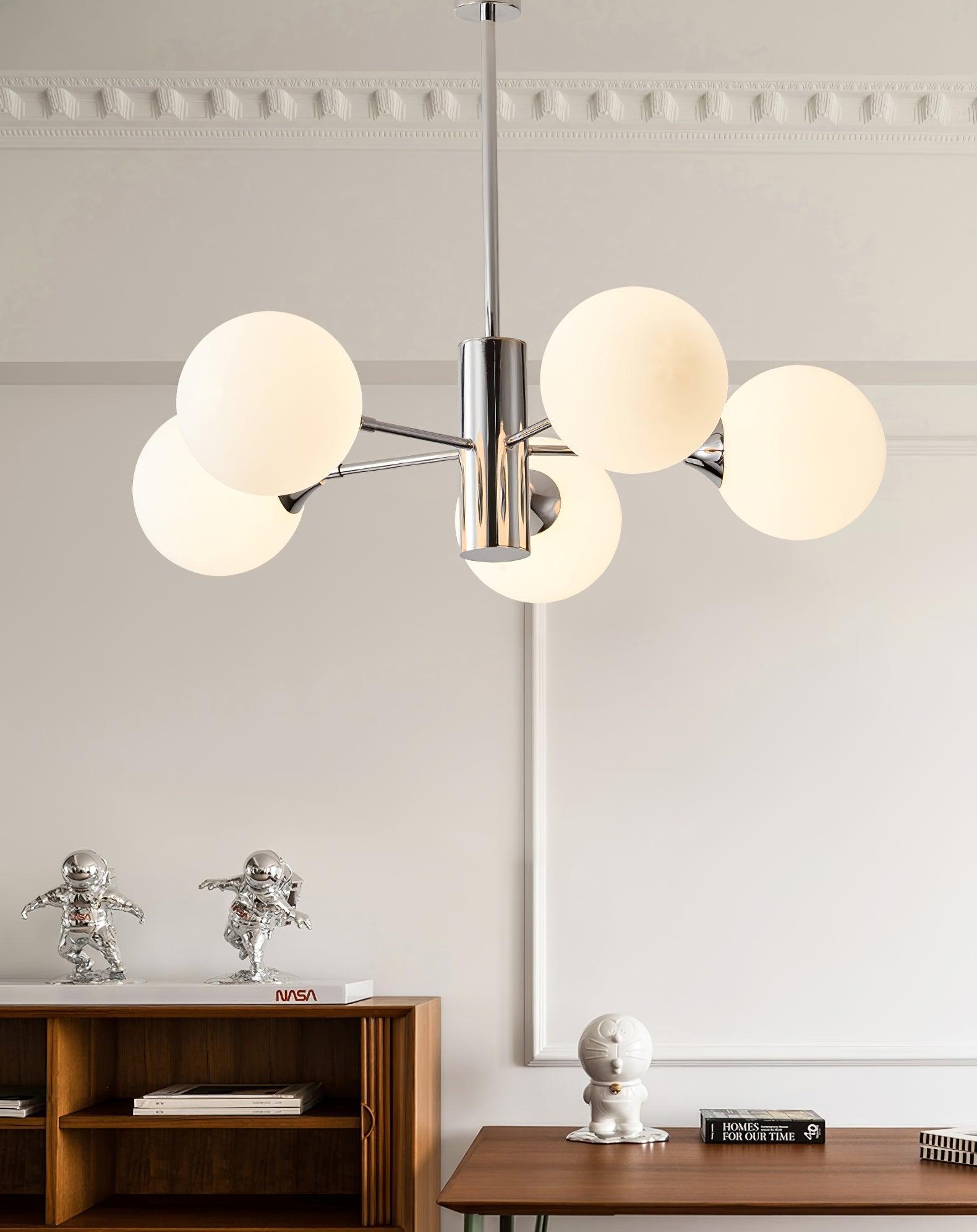 modern-chrome-and-frosted-white-glass-globe-chandelier-with-low-profile-design