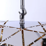 Modern Chrome Geometric Cut Panel Pendant Light Stainless Steel Hanging Lamp