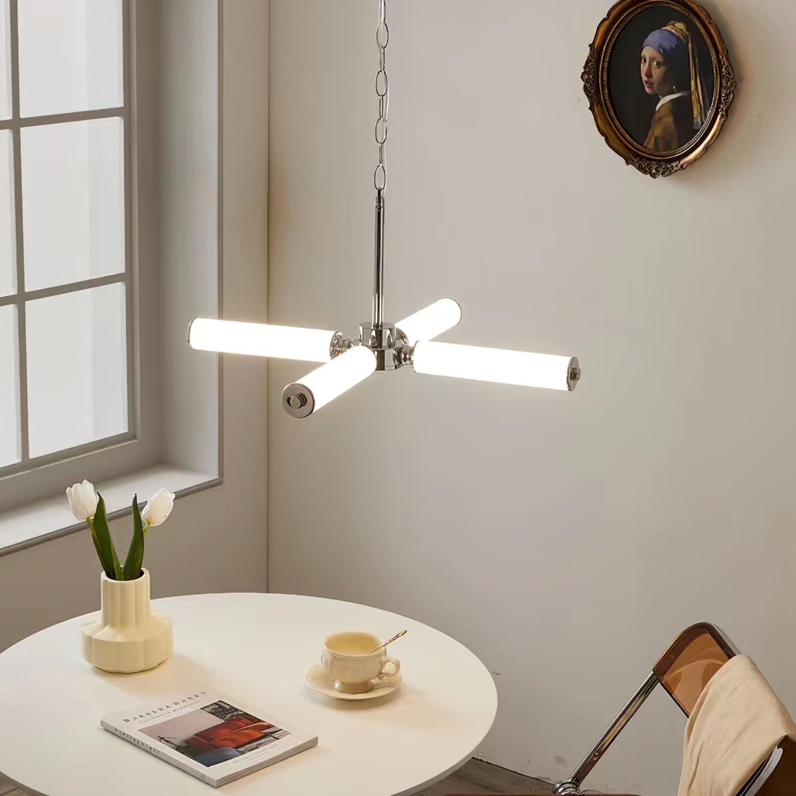 Modern Chrome LED Crown Chandelier with White Glass Globes and Integrated LED Lighting