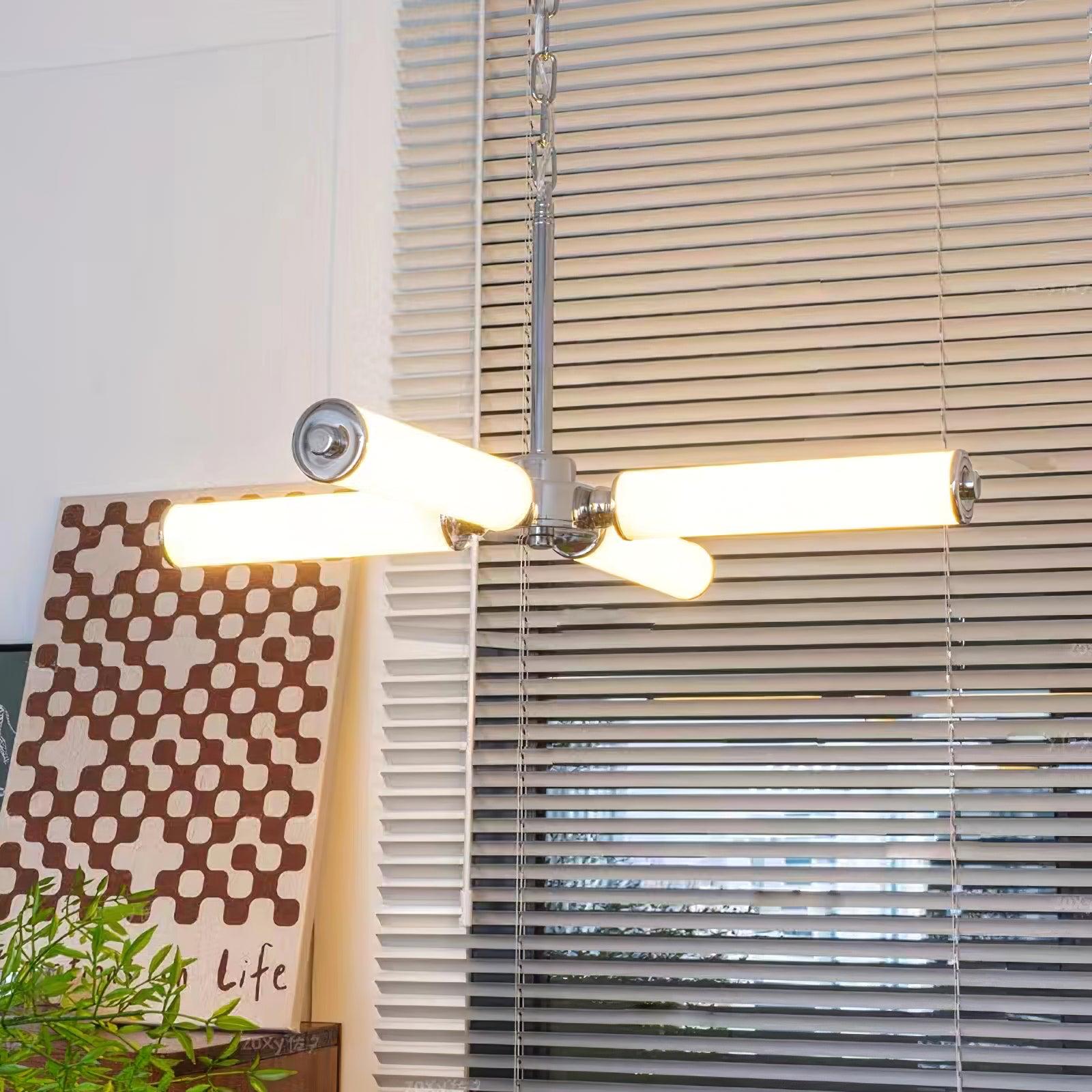 Modern Chrome LED Crown Chandelier with White Glass Globes and Integrated LED Lighting