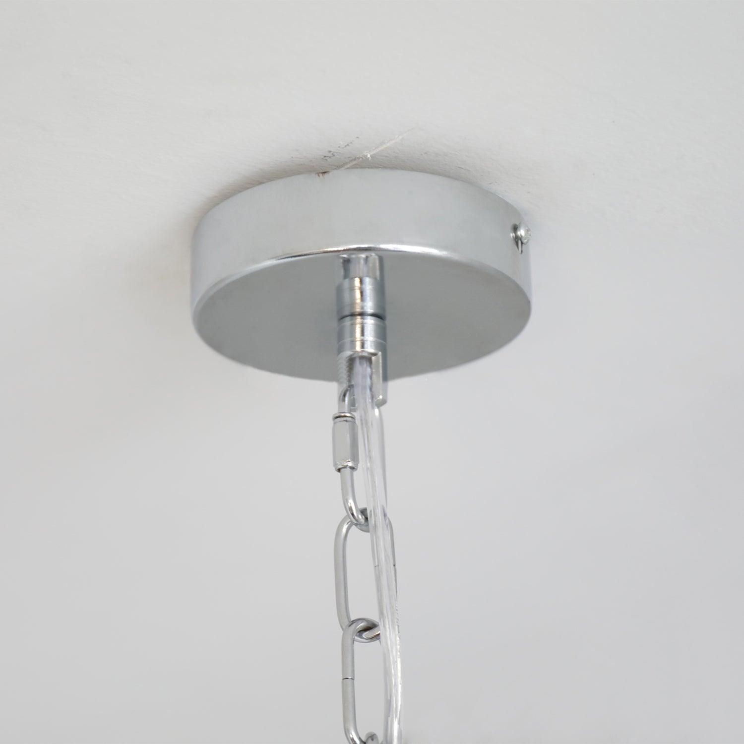 Modern Chrome LED Crown Chandelier with White Glass Globes and Integrated LED Lighting