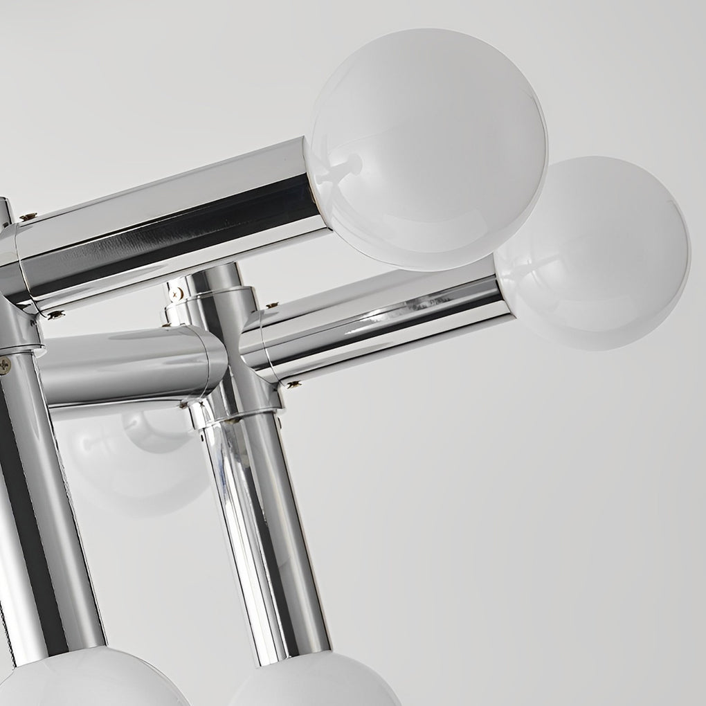 Modern Chrome Sputnik 10 Light Glass Globe Chandelier Ceiling Fixture for Dining Room