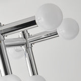 Modern Chrome Sputnik 10 Light Glass Globe Chandelier Ceiling Fixture for Dining Room