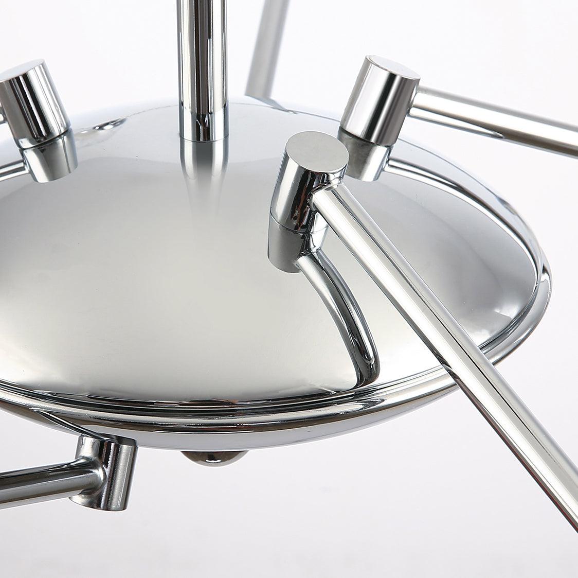 Modern Chrome Sputnik Pendant Light Chandelier with Mirror Glass Shades for Indoor Spaces