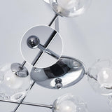 Modern Chrome Sputnik Pendant Light Chandelier with Mirror Glass Shades for Indoor Spaces