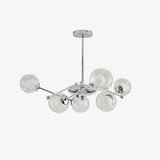 Modern Chrome Sputnik Pendant Light Chandelier with Mirror Glass Shades for Indoor Spaces