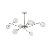 Modern Chrome Sputnik Pendant Light Chandelier with Mirror Glass Shades for Indoor Spaces