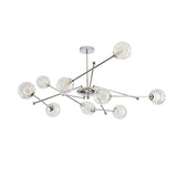 Modern Chrome Sputnik Pendant Light Chandelier with Mirror Glass Shades for Indoor Spaces
