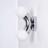 Modern Chrome Vine Wall Mounted Light with Glass Spheres Geometric Sconce for Interior Decor