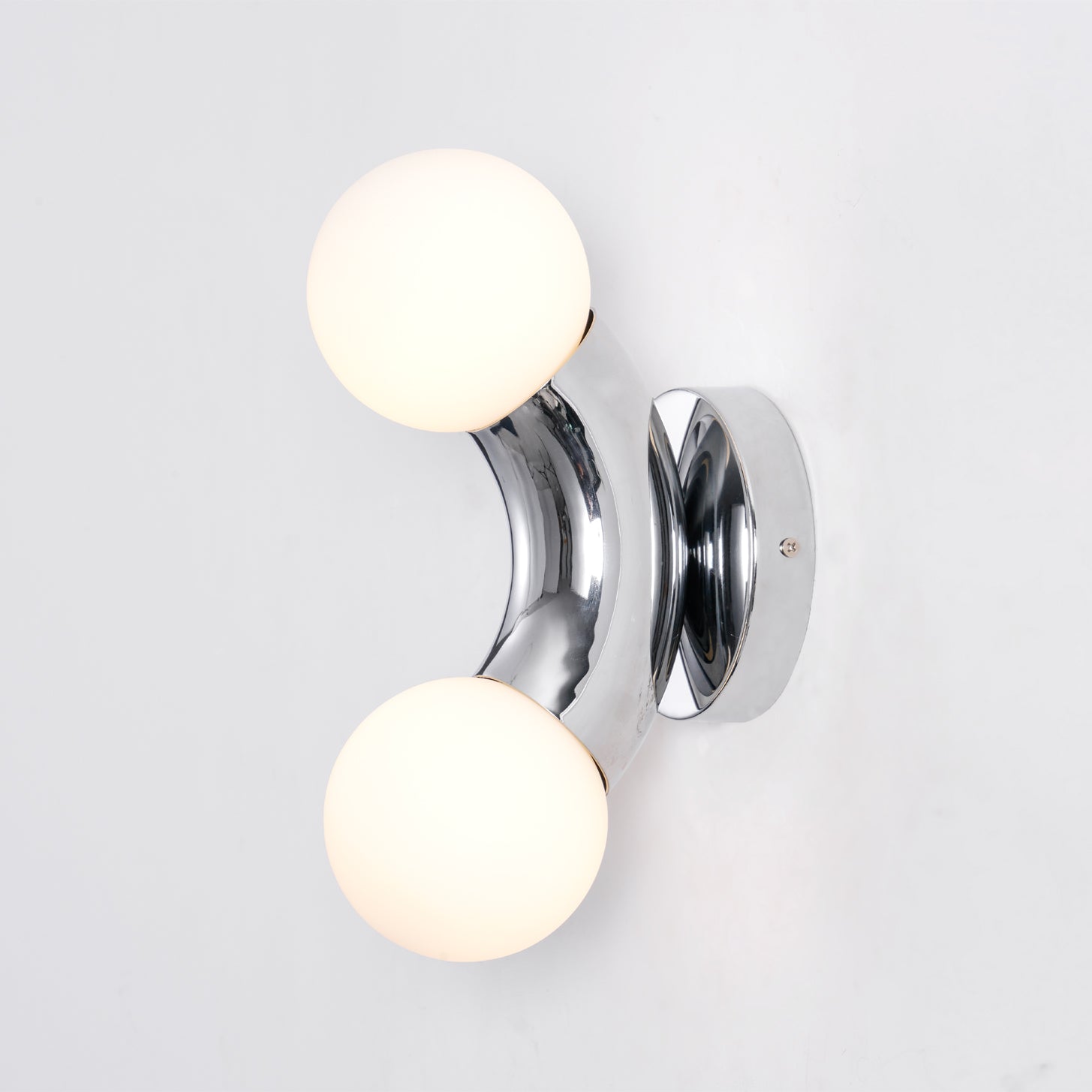 Modern Chrome Vine Wall Mounted Light with Glass Spheres Geometric Sconce for Interior Decor