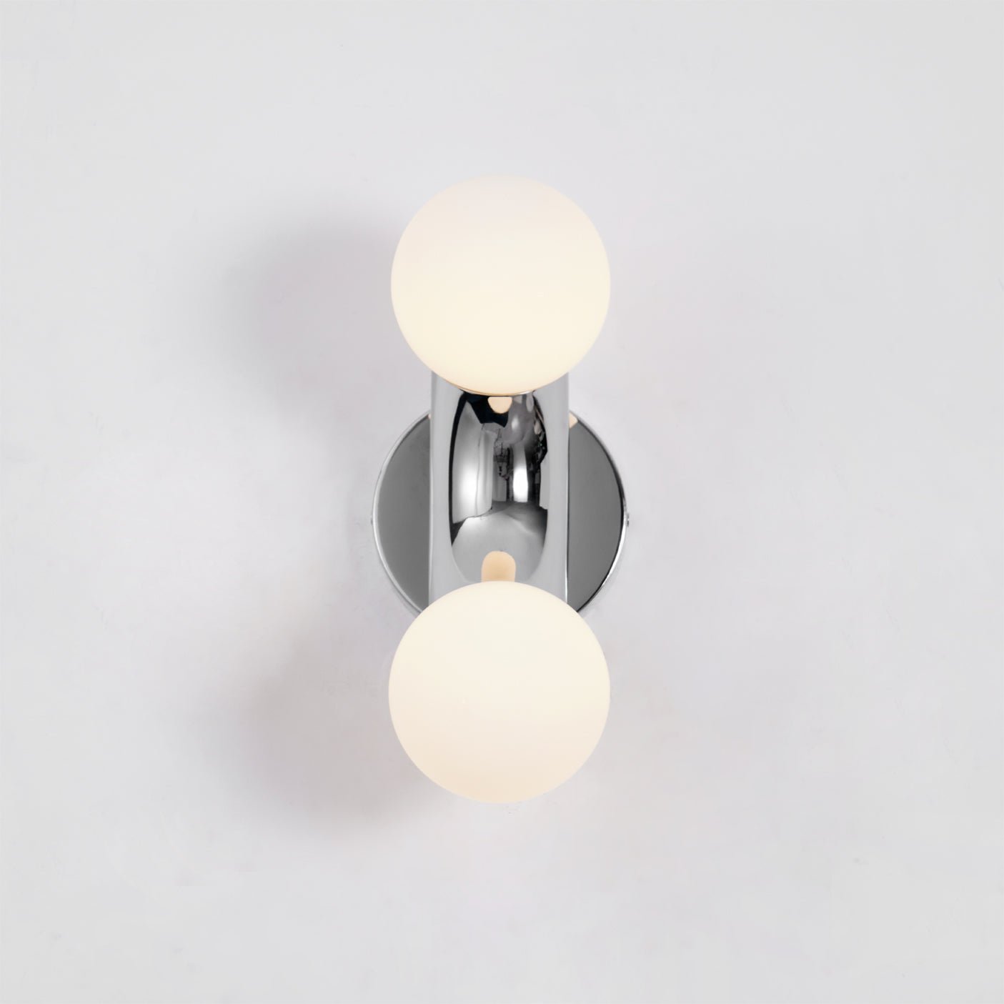 Modern Chrome Vine Wall Mounted Light with Glass Spheres Geometric Sconce for Interior Decor
