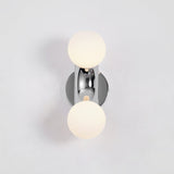 Modern Chrome Vine Wall Mounted Light with Glass Spheres Geometric Sconce for Interior Decor