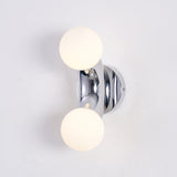 Modern Chrome Vine Wall Mounted Light with Glass Spheres Geometric Sconce for Interior Decor