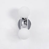 Modern Chrome Vine Wall Mounted Light with Glass Spheres Geometric Sconce for Interior Decor