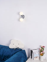 Modern Chrome Vine Wall Mounted Light with Glass Spheres Geometric Sconce for Interior Decor