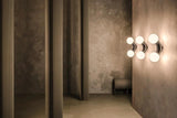 Modern Chrome Vine Wall Mounted Light with Glass Spheres Geometric Sconce for Interior Decor
