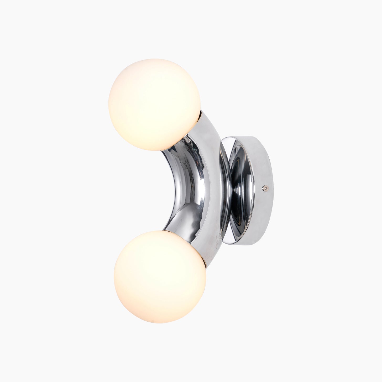 Modern Chrome Vine Wall Mounted Light with Glass Spheres Geometric Sconce for Interior Decor