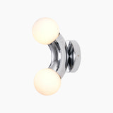 Modern Chrome Vine Wall Mounted Light with Glass Spheres Geometric Sconce for Interior Decor