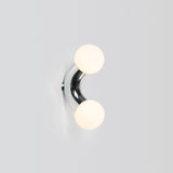 Modern Chrome Vine Wall Mounted Light with Glass Spheres Geometric Sconce for Interior Decor