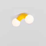Modern Chrome Vine Wall Mounted Light with Glass Spheres Geometric Sconce for Interior Decor