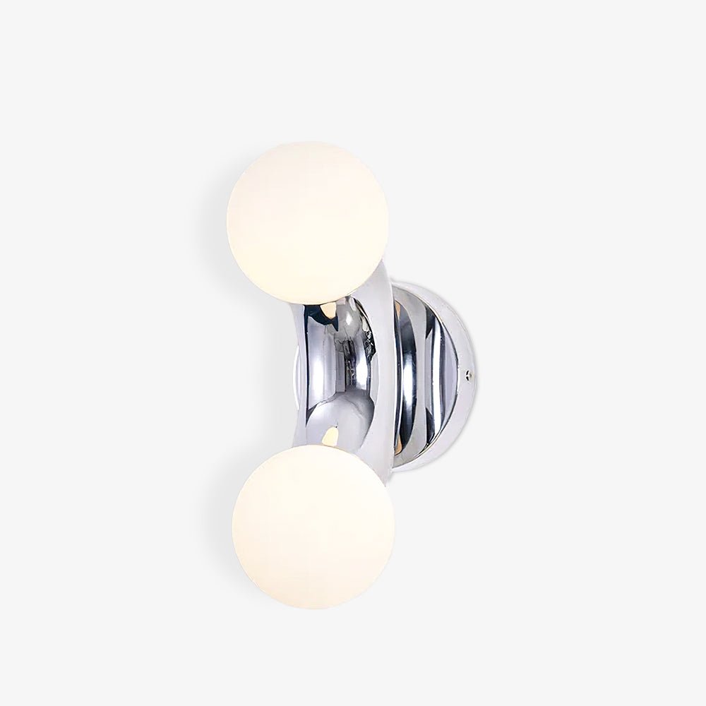 Modern Chrome Vine Wall Mounted Light with Glass Spheres Geometric Sconce for Interior Decor