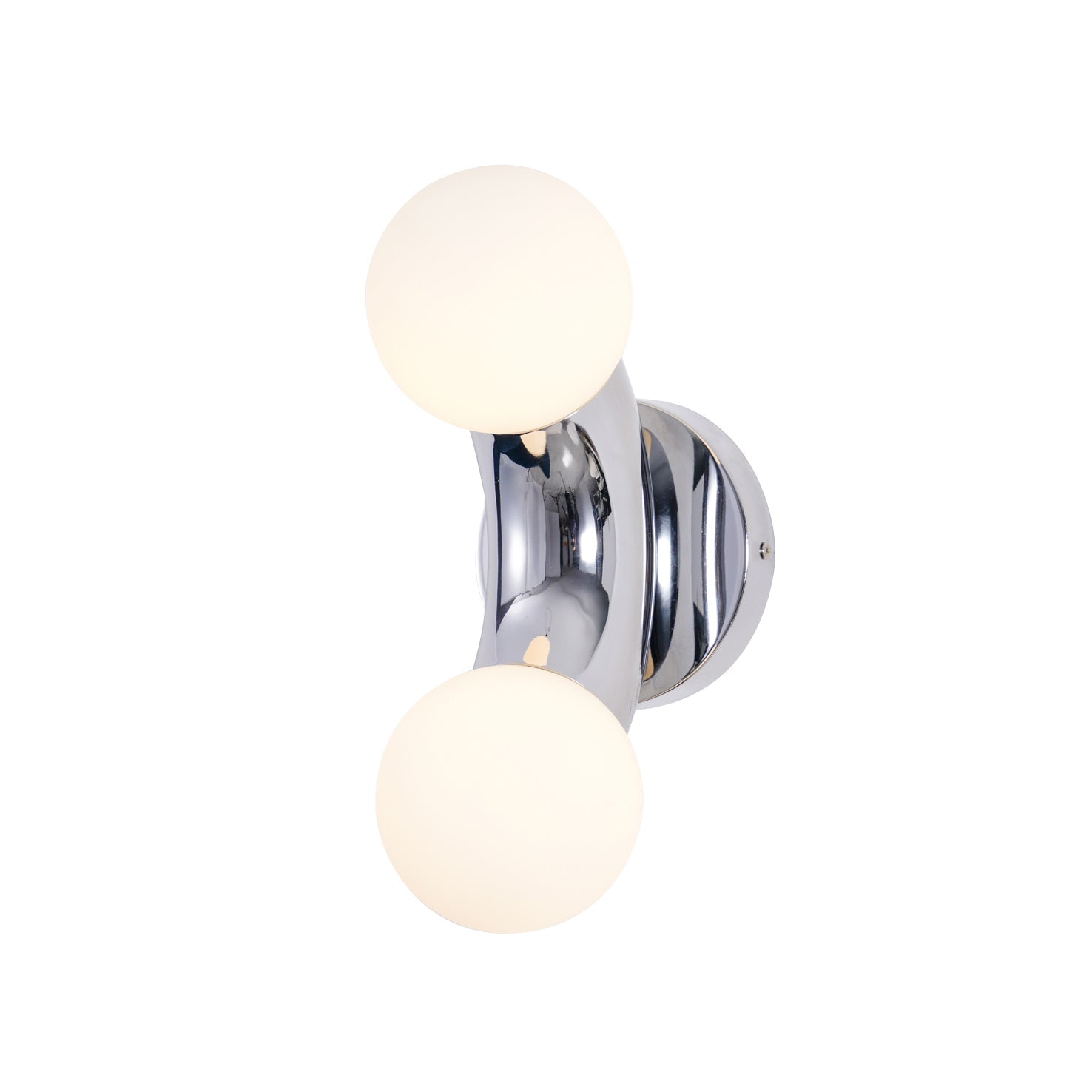Modern Chrome Vine Wall Mounted Light with Glass Spheres Geometric Sconce for Interior Decor