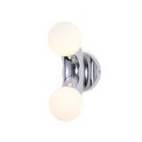 Modern Chrome Vine Wall Mounted Light with Glass Spheres Geometric Sconce for Interior Decor
