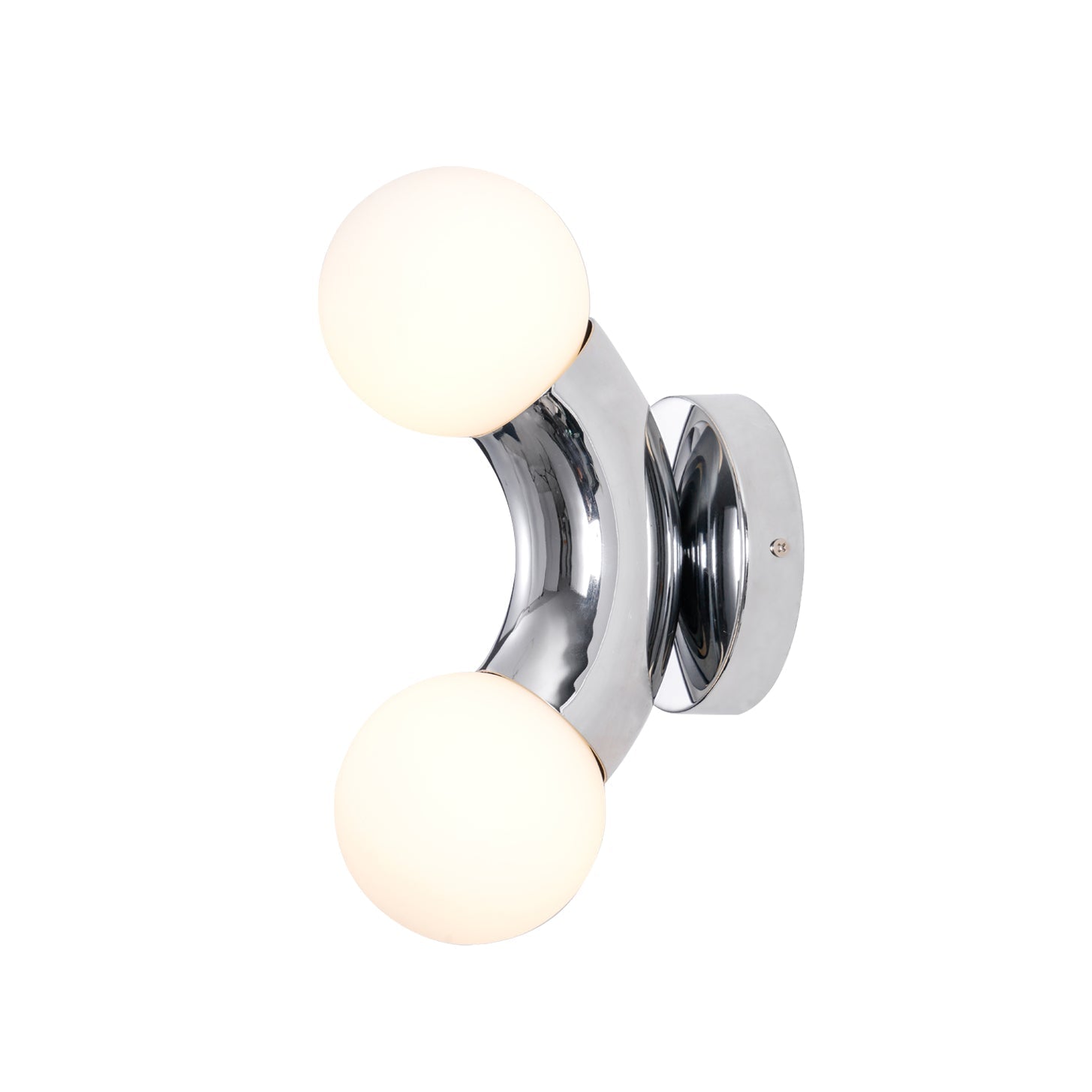 Modern Chrome Vine Wall Mounted Light with Glass Spheres Geometric Sconce for Interior Decor