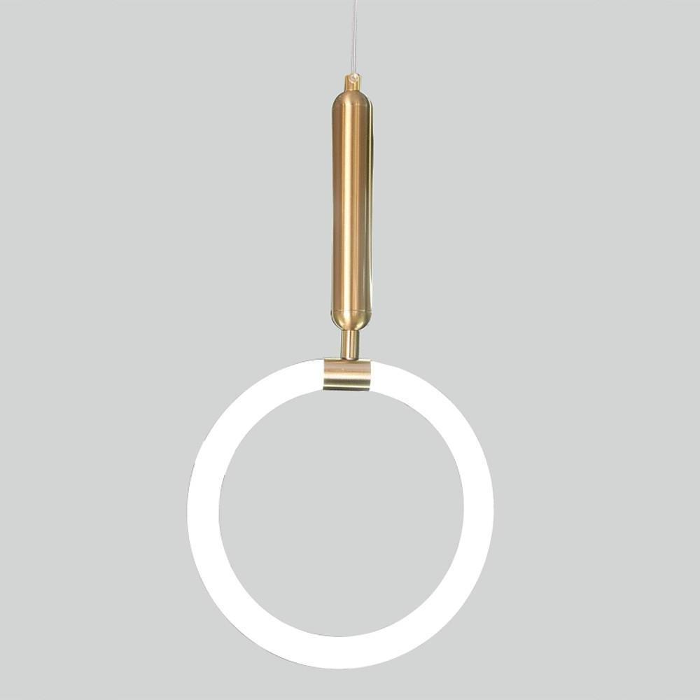 Modern Circle Cylinder LED Island Pendant Light Metal Silica Gel Hanging Lamp for Kitchen