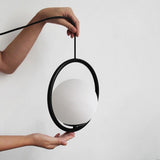 Modern Circle Glass Globe Pendant Light for Kitchen Island and Dining Room Lighting