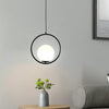 Modern Circle Glass Globe Pendant Light for Kitchen Island and Dining Room Lighting
