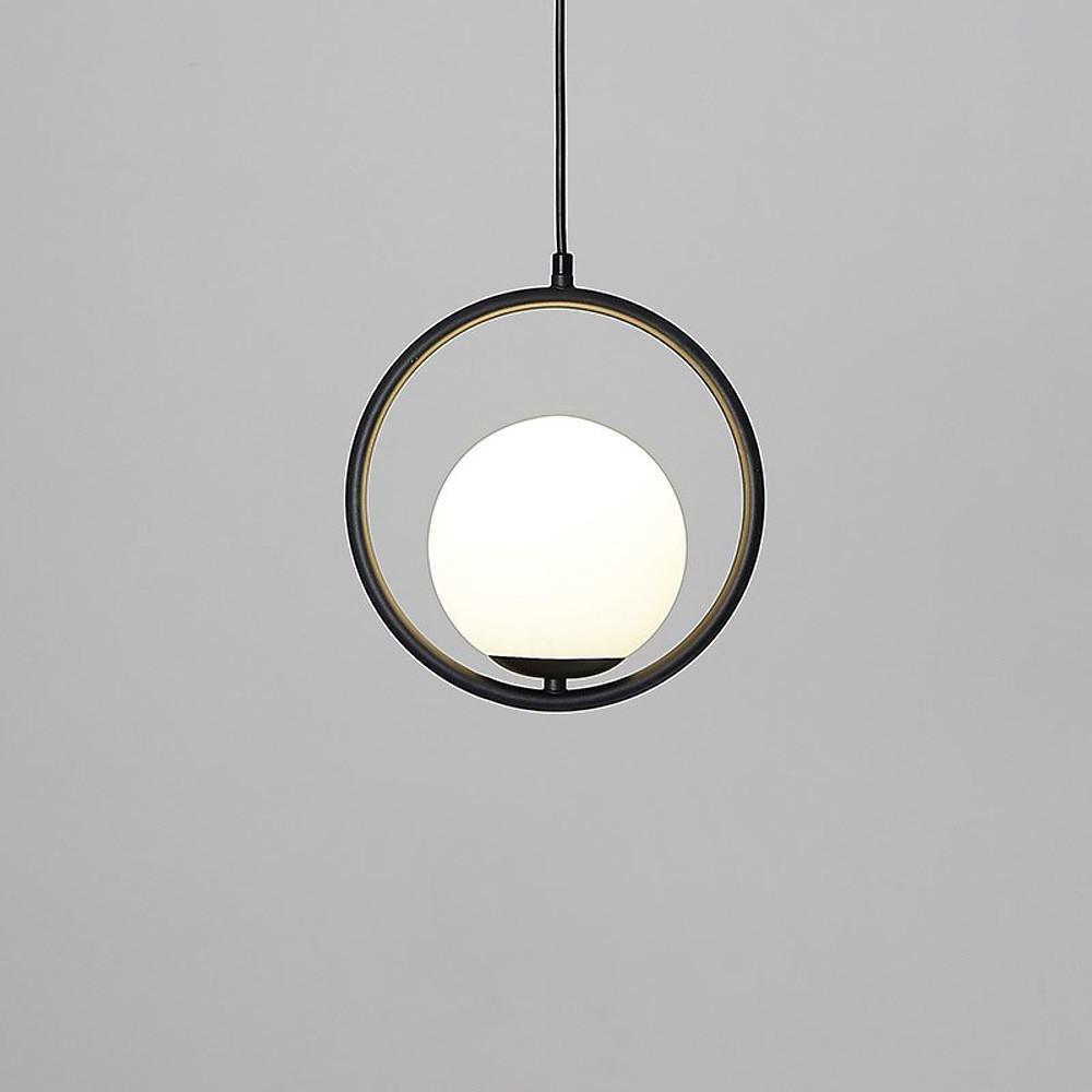 Modern Circle Glass Globe Pendant Light for Kitchen Island and Dining Room Lighting