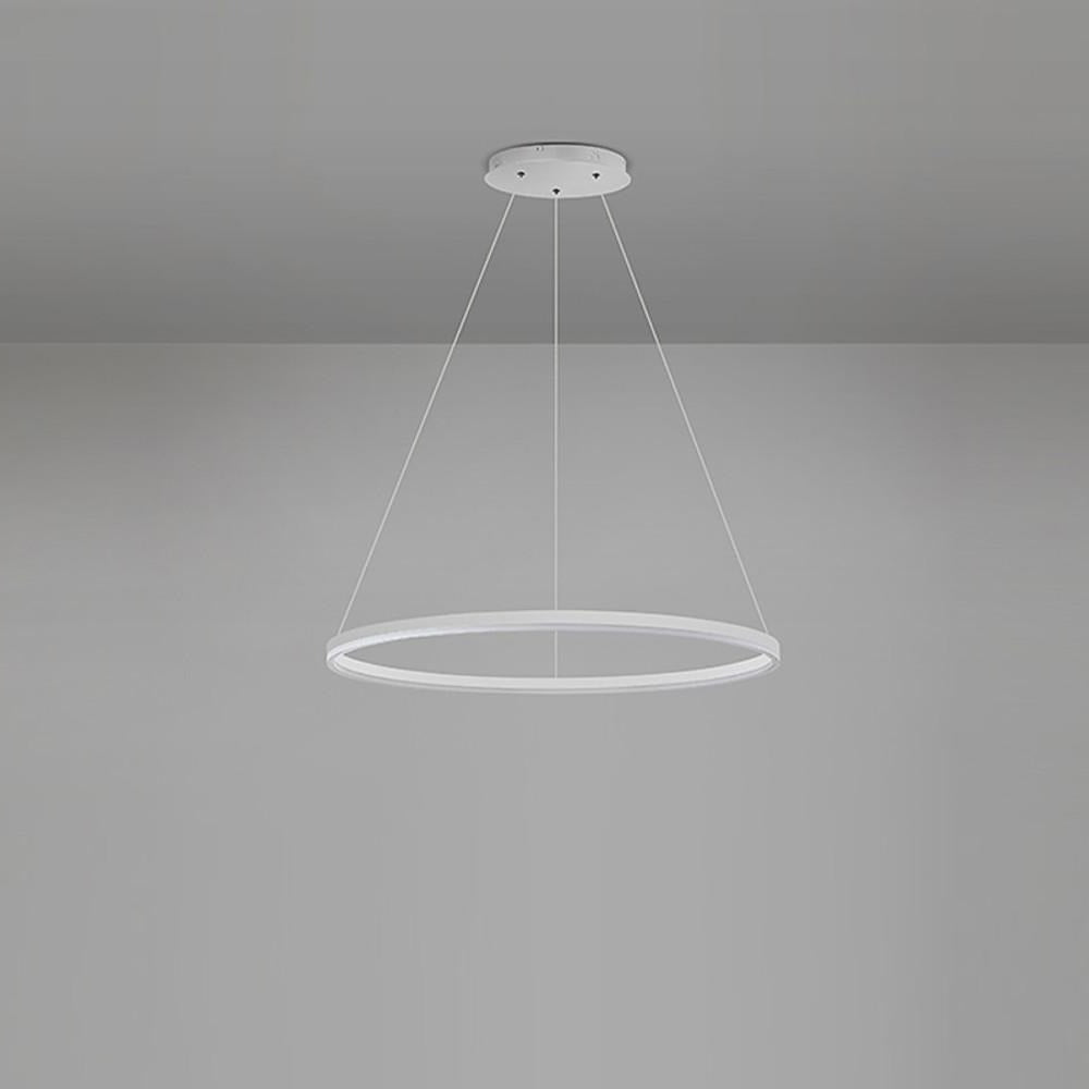Modern Circle LED Chandelier Dimmable Minimalist Hanging Pendant Light for Dining Room Kitchen Island