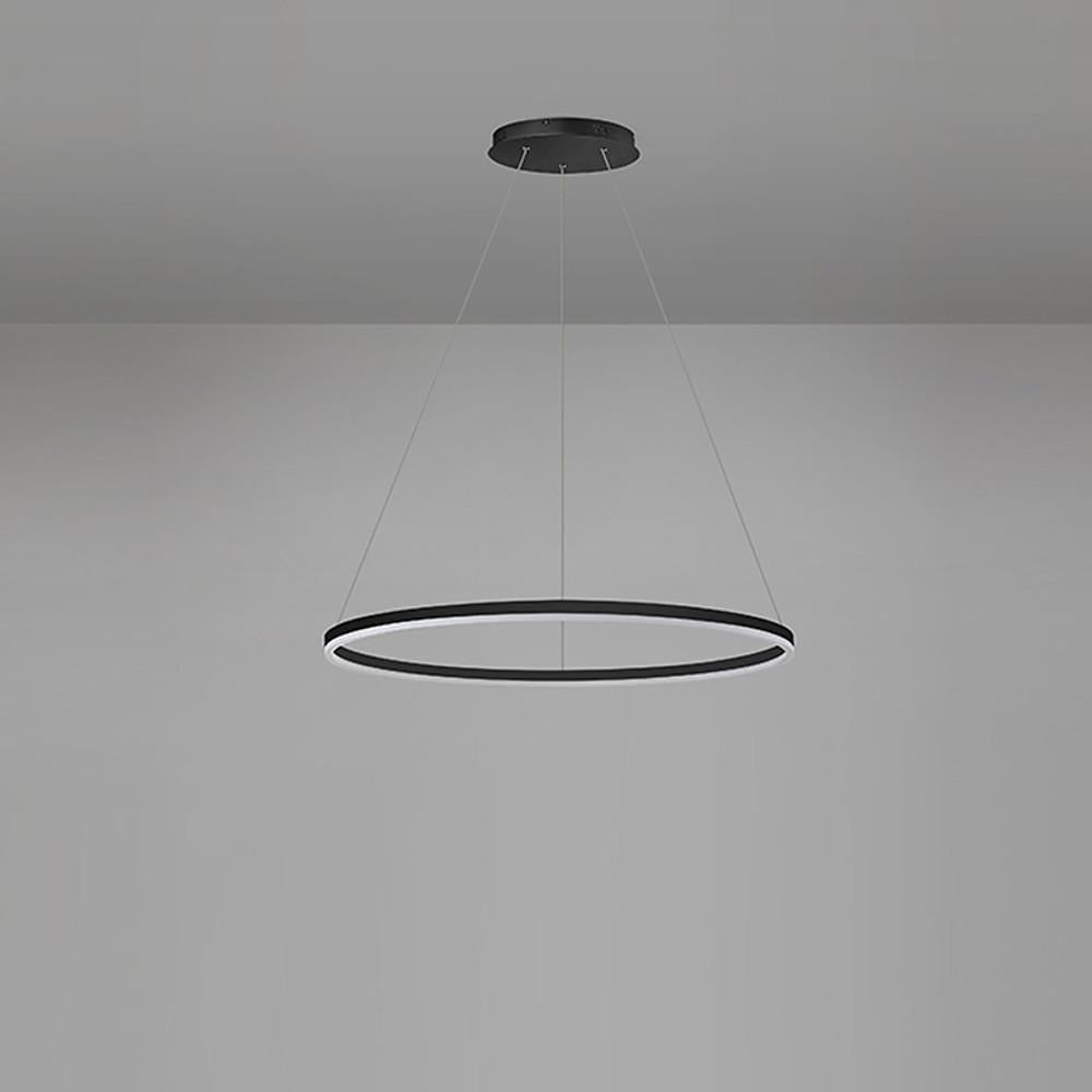 Modern Circle LED Chandelier Dimmable Minimalist Hanging Pendant Light for Dining Room Kitchen Island