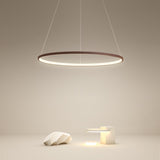Modern Circle LED Chandelier Dimmable Ring Pendant Light for Dining Room