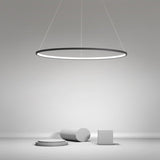 Modern Circle LED Chandelier Dimmable Ring Pendant Light for Dining Room