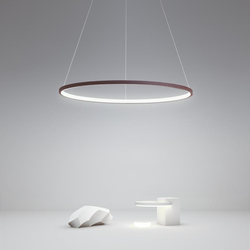 Modern Circle LED Chandelier Dimmable Ring Pendant Light for Dining Room