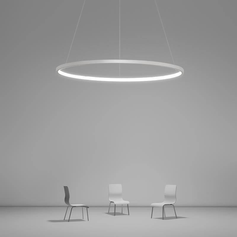 Modern Circle LED Chandelier Dimmable Ring Pendant Light for Dining Room