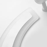 Modern Circle LED Flush Mount Ceiling Light with Rotatable Spotlight White Iron Acrylic