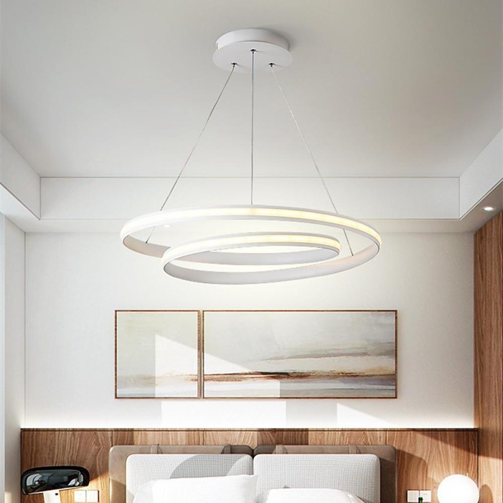 Modern Circular Aluminum LED Pendant Chandelier for Kitchen and Dining Room