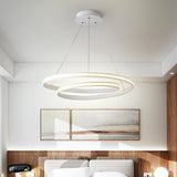 Modern Circular Aluminum LED Pendant Chandelier for Kitchen and Dining Room