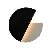Modern Circular Black Rotatable LED Wall Sconce for Minimalist Living Room and Bedroom Lighting