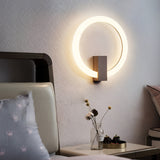 Modern Circular Dimmable LED Wall Sconce Elegant Acrylic Light Fixture for Living Room and Bedroom