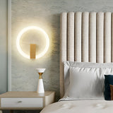 Modern Circular Dimmable LED Wall Sconce Elegant Acrylic Light Fixture for Living Room and Bedroom