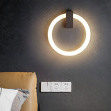 Modern Circular Dimmable LED Wall Sconce Elegant Acrylic Light Fixture for Living Room and Bedroom