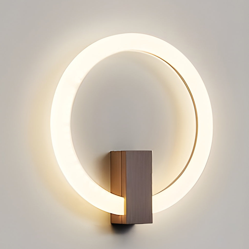 Modern Circular Dimmable LED Wall Sconce Elegant Acrylic Light Fixture for Living Room and Bedroom