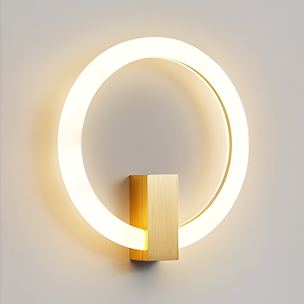 Modern Circular Dimmable LED Wall Sconce Elegant Acrylic Light Fixture for Living Room and Bedroom