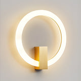 Modern Circular Dimmable LED Wall Sconce Elegant Acrylic Light Fixture for Living Room and Bedroom