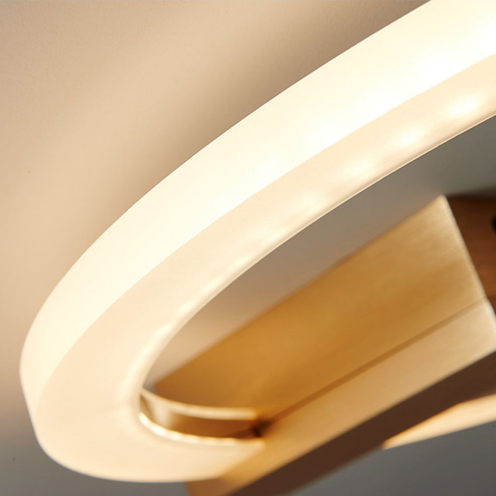 Modern Circular Dimmable LED Wall Sconce Elegant Acrylic Light Fixture for Living Room and Bedroom